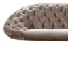35" Mdf And Velour Sectional Sofa