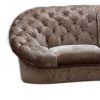 35" Beige Mdf And Velour Sectional Sofa