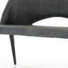 45" Gray Upholstered Linen Blend Bench