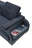 32" Bonded Leather  Fabric  And Wood Sectional Sofa