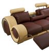 31" Bonded Leather And Wood Sectional Sofa