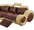 31" Bonded Leather And Wood Sectional Sofa