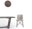 Set of Two Gray And Black Upholstered Faux Leather Dining Side Chairs
