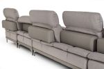 39" Grey Fabric  Foam  Wood  And Stainless Steel Sectional Sofa
