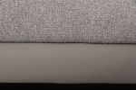 39" Grey Fabric  Foam  Wood  And Stainless Steel Sectional Sofa