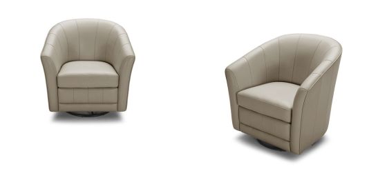 33" Grey Eco Leather  Foam  And Steel Accent Chair