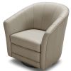 33" Grey Eco Leather  Foam  And Steel Accent Chair