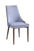 Blue And Brown Upholstered Fabric Dining Side Chair