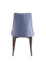 Blue And Brown Upholstered Fabric Dining Side Chair