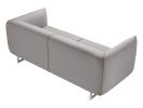 29" Grey And Yellow Fabric Foam  Metal  And Wood Sofa Set