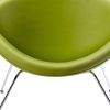 28" Green Leatherette And Metal Accent Chair