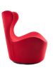 31" Red Fabric  Polyester  And Wood Accent Chair