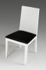 Set of Two Black And White Upholstered Fabric Dining Side Chairs