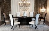 Set of Two White And Black Upholstered Faux Leather Dining Side Chairs