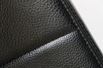 30" Black Bonded Leather And Metal Accent Chair