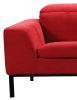 28" Red Fabric And Wood Sectional Sofa