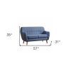 57" X 31" X 35" Blue Linen Loveseat