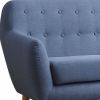 57" X 31" X 35" Blue Linen Loveseat