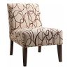 30" X 23" X 33" Fabric And Espresso Accent Chair