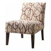 30" X 23" X 33" Fabric And Espresso Accent Chair