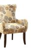 28" X 27" X 39" Fabric And Espresso Accent Chair