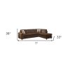 Chocolate Velvet L Shaped Two Piece Sofa and Chaise Sectional And Toss Pillows