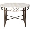 45" X 30" Faux Marble And Antique Dining Table