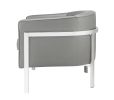 31" X 32" X 29" Gray Edgy Accent Chair
