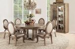 60" X 60" X 30" Antique Gold Poplar Dining Table