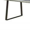78" Silver And Gray Aluminum And Metal Sled Base Dining Table