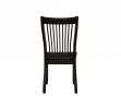 Set of Two Black Wood Windsor Back Dining Side Chairs