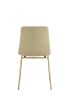 17" X 23" X 32" Light Green Fabric And Gold Accent Chair