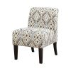 30.5" X 22.5" X 33.5" Blue And Black Pattern Upholstered Accent Chair