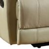 76" Beige Faux Leather Manual Reclining Love Seat With Storage