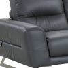 68" Silver Genuine Leather Love Seat