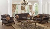 41" Charcoal Fabric Sofa With Champagne Legs