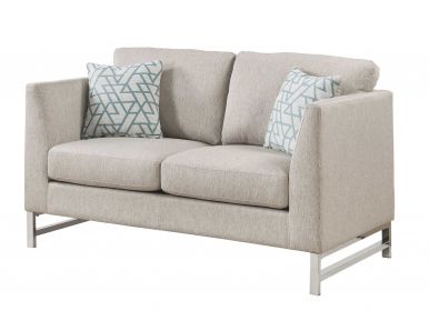 62" Silver Loveseat