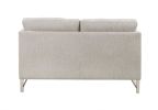 62" Silver Loveseat