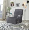 30" X 31" X 36" Charcoal Clear Acrylic Upholstery Acrylic Accent Chair