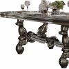 46" Platinum Solid Wood Trestle Base Dining Table