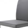 Gray Upholstered Faux Leather Dining Chair