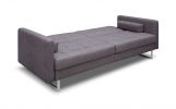 80" Gray Fabric Sofa With Silver Legs