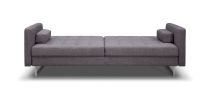 80" Gray Fabric Sofa With Silver Legs