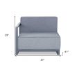 37" Gray Linen Side Chair