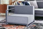 37" Gray Linen Side Chair