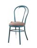 Set of Two Taupe And Teal Blue Upholstered Dining Side Chairs