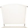 31" White And Gray Faux Leather Side Chair