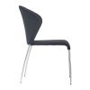 Set of Four Gray And Silver Upholstered Fabric Wing Back Dining Side Chairs